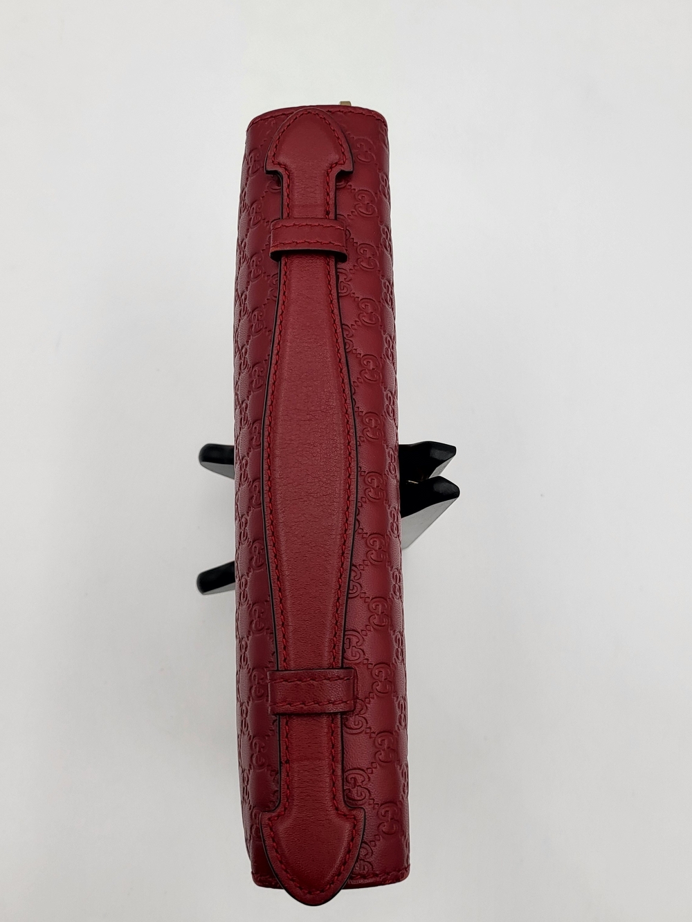 GUCCI Red Micro Guccissima Calfskin Leather Travel Wallet..Authentic... - Picture 7 of 16